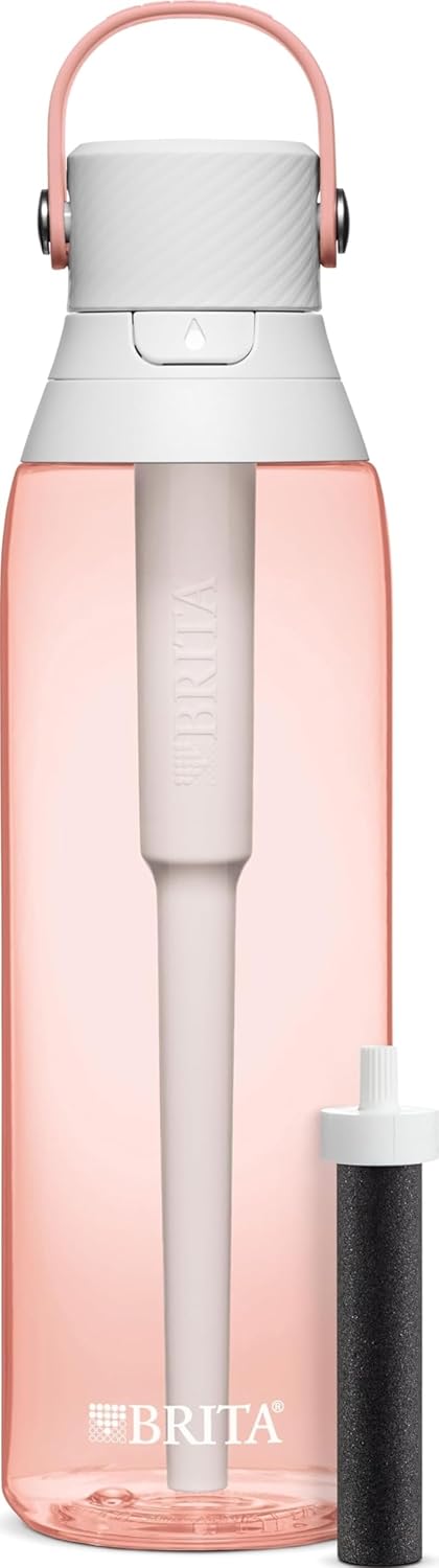 Brita Premium 26-Unzen-Wasserflasche mit hartem Rand in Rouge